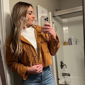 Burnt orange cropped jacket